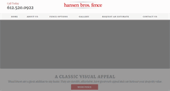 Desktop Screenshot of hansenbrosfence.com